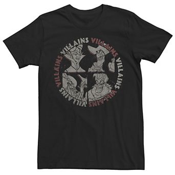 Disney Villains Men's Distressed Circle Group Shot Tee
