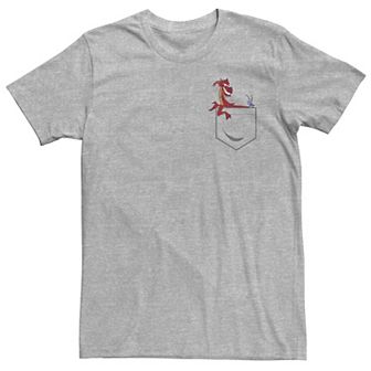 Men's Disney's Mulan Mushu Left Chest Pocket Tee
