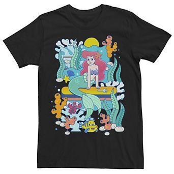 Men's Disney's The Little Mermaid Artsy Portrait Poster Tee