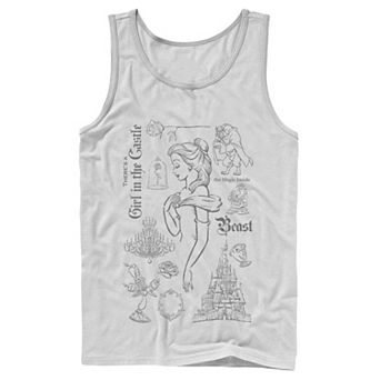 Men's Disney's Beauty And The Beast Girl In The Castle Tank Top