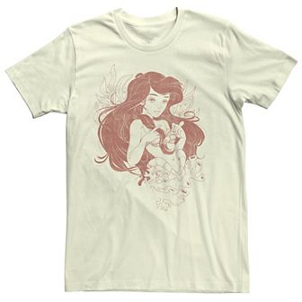 Disney's The Little Mermaid Anime Ombre Portrait Men's Tee