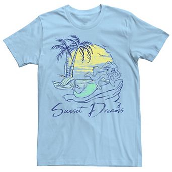 Men's Disney Princess Ariel Sunset Dreams Sketch Tee