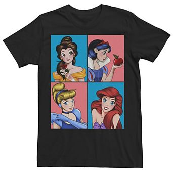 Men's Disney Princess Portrait Panel Group Shot Tee