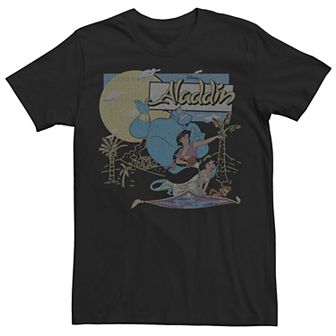 Disney's Aladdin Men's Distressed Group Poster Tee