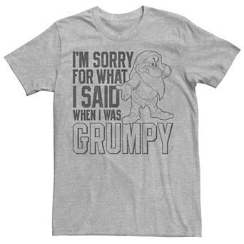 Disney's Snow White Grumpy Men's I'm Sorry For What I Said Tee