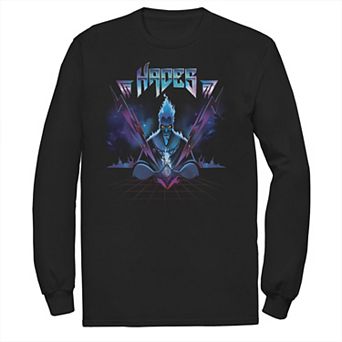 Disney's Villains Hades Men's Rock N Roll Style Portrait Long Sleeve Tee