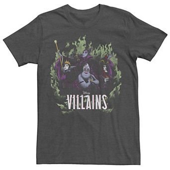 Disney's Villains Men's Green Flame Group Shot Tee