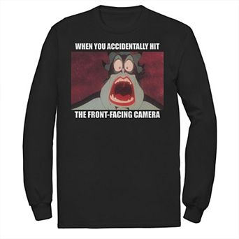 Disney's The Little Mermaid Ursula Men's Front-Facing Camera Meme Long Sleeve Tee