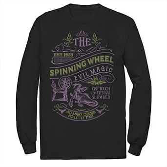 Men's Disney's Sleeping Beauty The Spinning Wheel Poster Long Sleeve Tee