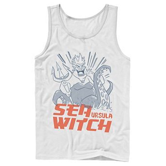 Men's Disney The Little Mermaid Ursula Sea Witch Sketch Portrait Tank Top