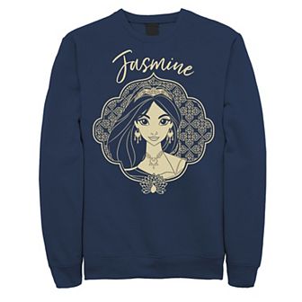 Disney's Aladdin Men's Live Action Jasmine Framed Portrait Graphic Fleece Pullover