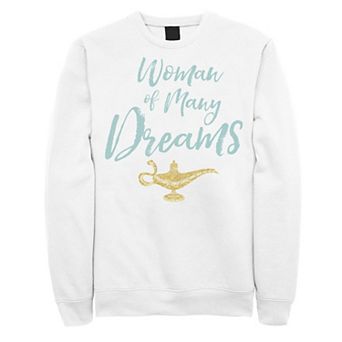 Disney's Aladdin Live Action Men's Woman Of Many Dreams Word Stack Sweatshirt