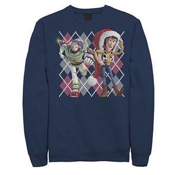 Disney / Pixar's Toy Story Woody & Buzz Lightyear Men's Holiday Portrait Sweatshirt