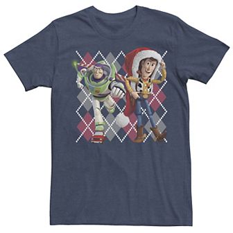 Disney / Pixar's Toy Story Buzz Lightyear & Woody Men's Holiday Portrait Graphic Tee