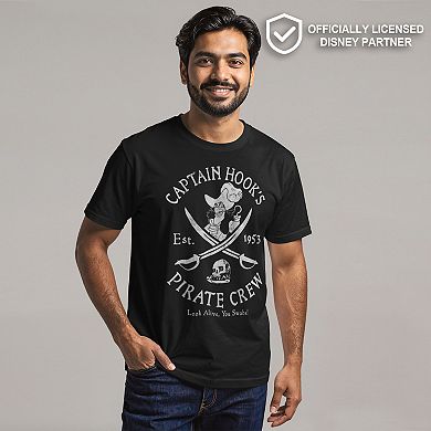 Disney's Peter Pan Captain Hook Men's Pirate Crew Graphic Tee
