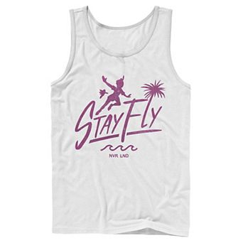 Disney's Peter Pan Men's Stay Fly Text Silhouette Poster Tank Top