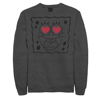 Men's Nickelodeon SpongeBob SquarePants Heart Eyes Line Art Fleece