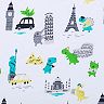Trend Lab Dinosaurs Around the World Jersey Fitted Crib Sheet