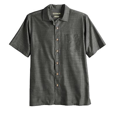 Men's Batik Bay Solid Slubbed Textured Button-Down Shirt