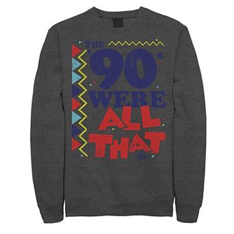 Men's Nickelodeon All That The Nineties Were Retro Poster Graphic Fleece Pullover