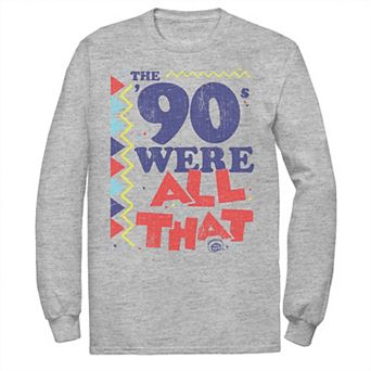 Men's Nickelodeon All That The Nineties Were Retro Poster Long Sleeve Graphic Tee