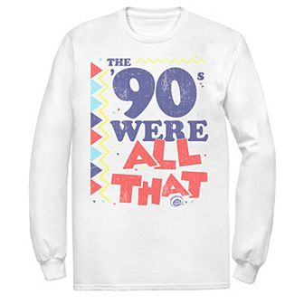 Men's Nickelodeon All That The Nineties Were Retro Poster Long Sleeve Graphic Tee