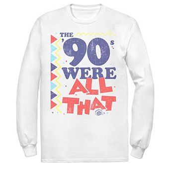 Men's Nickelodeon All That The Nineties Were Retro Poster Long Sleeve Graphic Tee
