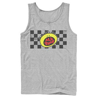 Men's Nickelodeon All That Checkered Logo Panel Graphic Tank Top