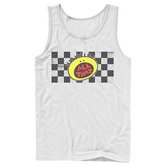 Men's Nickelodeon All That Checkered Logo Panel Graphic Tank Top
