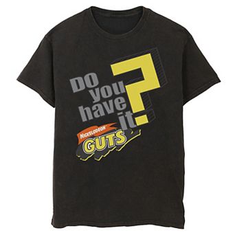 Men's Nickelodeon Guts Do You Have It Vintage Question Logo Graphic Tee