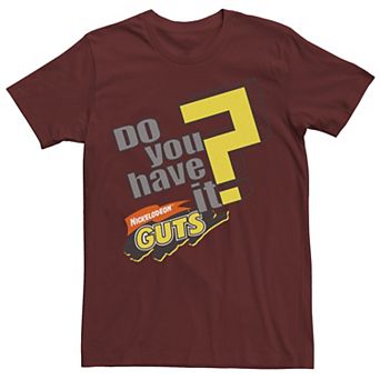 Men's Nickelodeon Guts Do You Have It Vintage Question Logo Graphic Tee