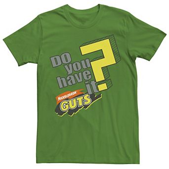 Men's Nickelodeon Guts Do You Have It Vintage Question Logo Graphic Tee