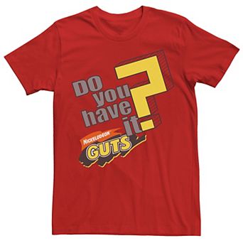 Men's Nickelodeon Guts Do You Have It Vintage Question Logo Graphic Tee