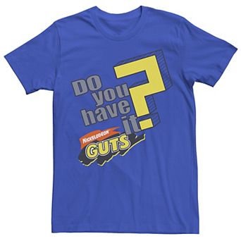Men's Nickelodeon Guts Do You Have It Vintage Question Logo Graphic Tee