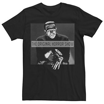 Men's Universal Monsters Frankenstein The Original Horror Show Poster Graphic Tee