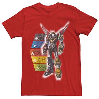 Men's Voltron Legendary Defender Character Panels Long Sleeve Graphic Tee