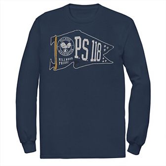 Men's Nickelodeon Hey Arnold PS 118 Waving Pennant Long Sleeve Graphic Tee