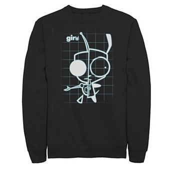 Men's Nickelodeon Invader Zim X-Ray Schematic GIR Graphic Fleece Pullover
