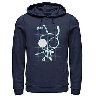 Men's Nickelodeon Invader Zim X-Ray Schematic GIR Graphic Hoodie