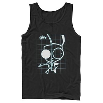 Men's Nickelodeon Invader Zim X-Ray Schematic GIR Graphic Graphic Tank Top