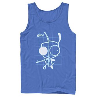 Men's Nickelodeon Invader Zim X-Ray Schematic GIR Graphic Graphic Tank Top
