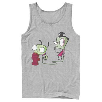 Men's Nickelodeon Invader Zim Walking Gir Fire Hydrant Portrait Graphic Graphic Tank Top