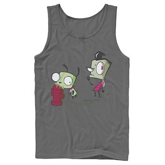 Men's Nickelodeon Invader Zim Walking Gir Fire Hydrant Portrait Graphic Graphic Tank Top