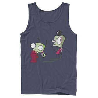 Men's Nickelodeon Invader Zim Walking Gir Fire Hydrant Portrait Graphic Graphic Tank Top