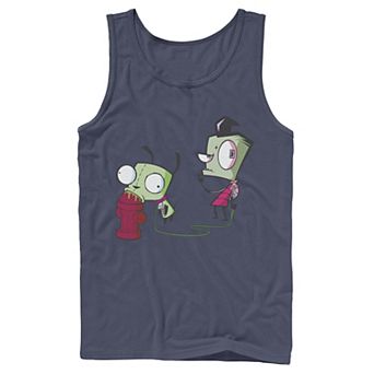 Men's Nickelodeon Invader Zim Walking Gir Fire Hydrant Portrait Graphic Graphic Tank Top