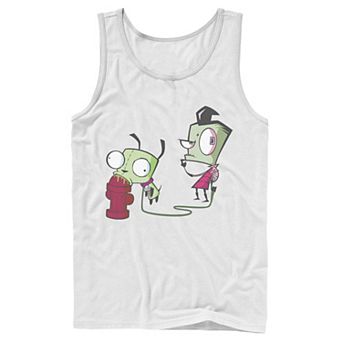 Men's Nickelodeon Invader Zim Walking Gir Fire Hydrant Portrait Graphic Graphic Tank Top