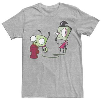 Men's Nickelodeon Invader Zim Walking Gir Fire Hydrant Portrait Graphic Tee