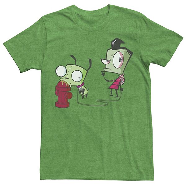 Men's Nickelodeon Invader Zim Walking Gir Fire Hydrant Portrait Graphic Tee