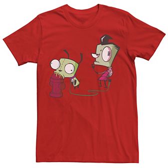 Men's Nickelodeon Invader Zim Walking Gir Fire Hydrant Portrait Graphic Tee