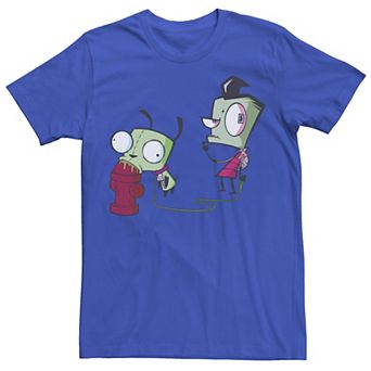 Men's Nickelodeon Invader Zim Walking Gir Fire Hydrant Portrait Graphic Tee